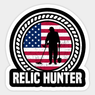 Metal Detecting Funny Metal Detector Relic Hunter USA Sticker